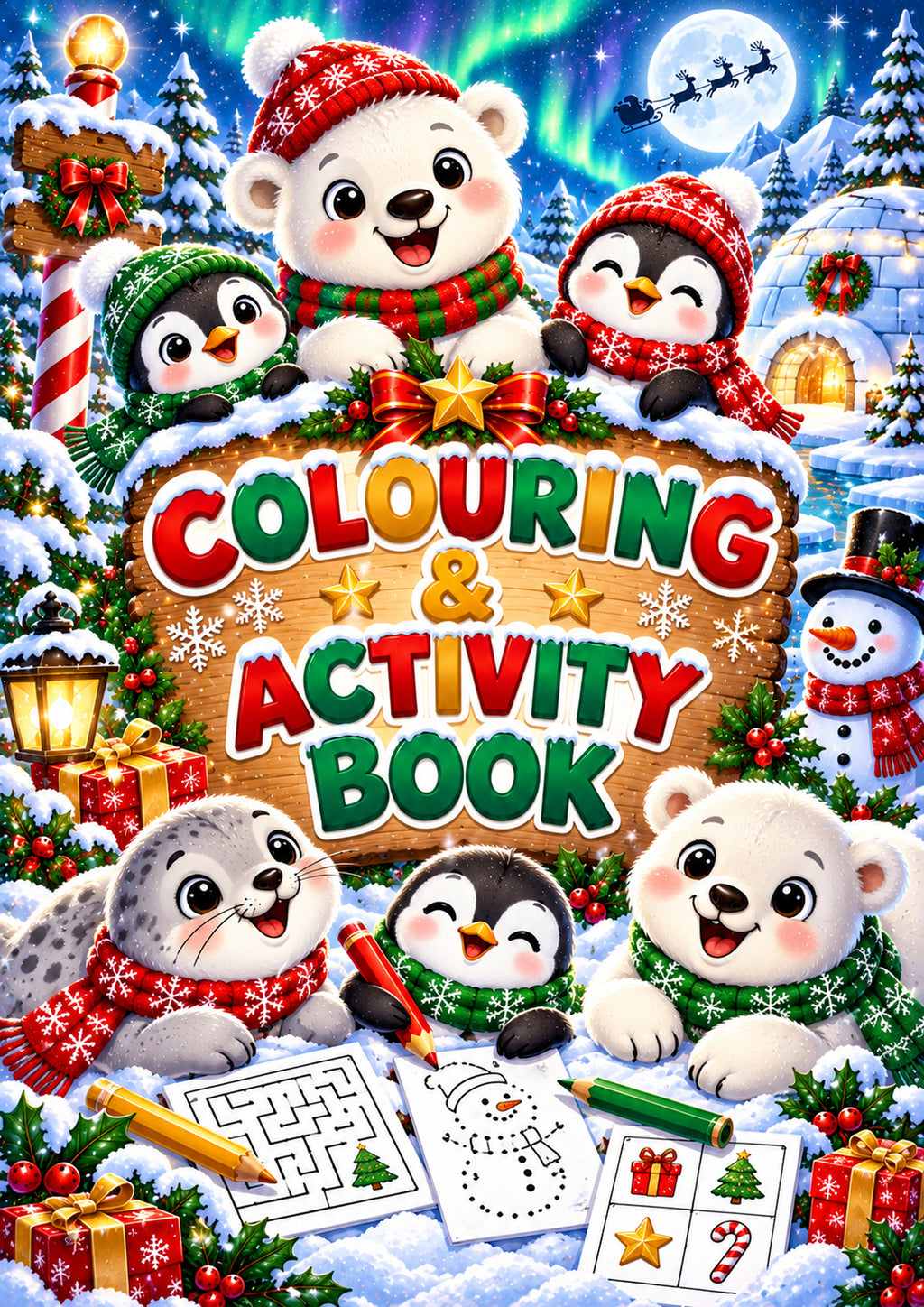 Polar Pals Colouring & Activity Book cover option