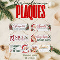 22 wooden Christmas hanging door plaque designs, 28 x 10 cm overview