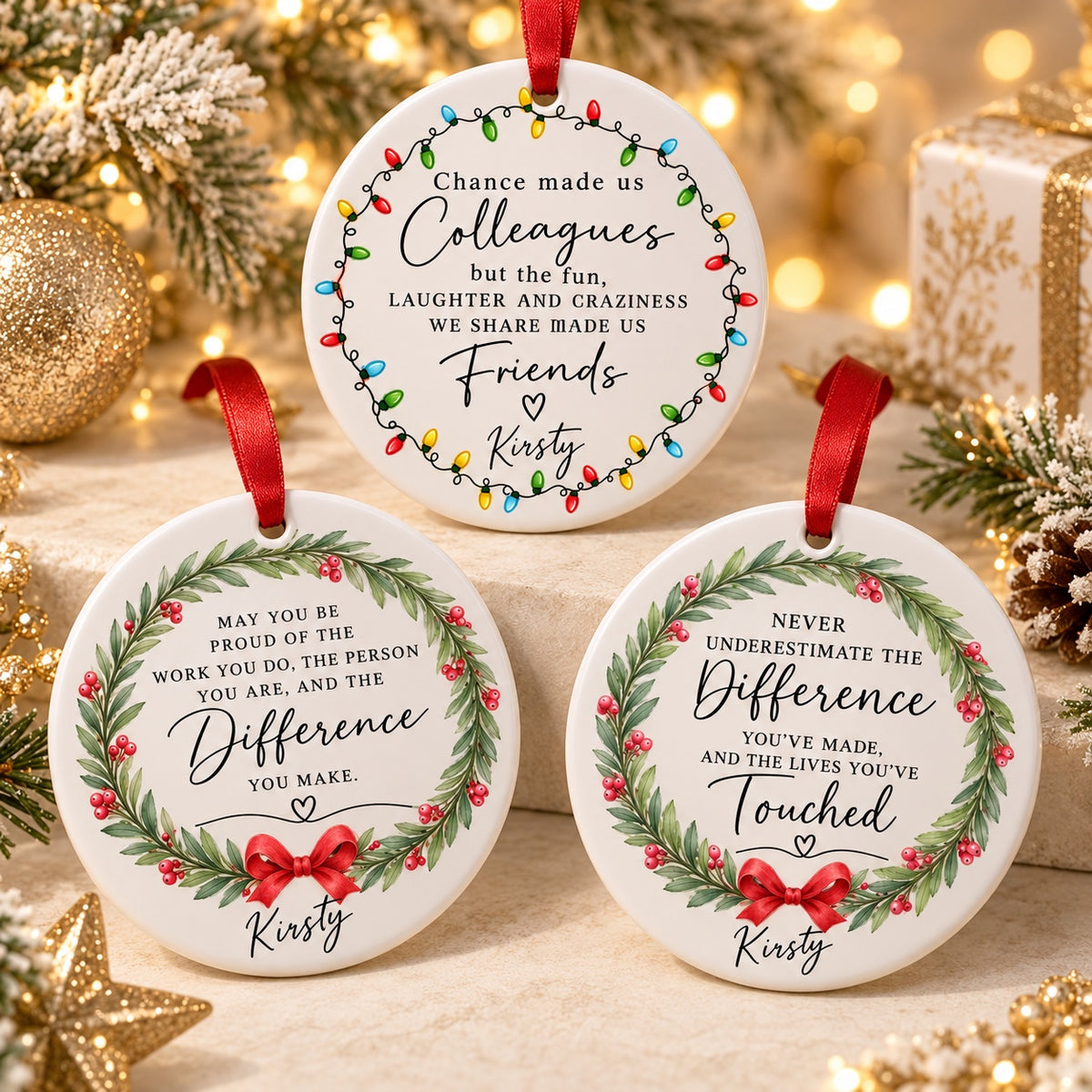Coworker bauble designs 1 to 3