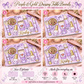 Purple and gold glass dressing table board designs