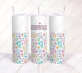 Teaching Is a Work of Heart 12oz personalised teacher tumbler mockup, front and sides