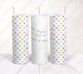 In My Teacher Era Rainbow Hearts 12oz personalised teacher tumbler mockup, front and sides