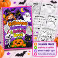 Halloween colouring and activity book with 30 mixed pages