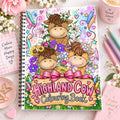 Highland Cow Colouring Book cover