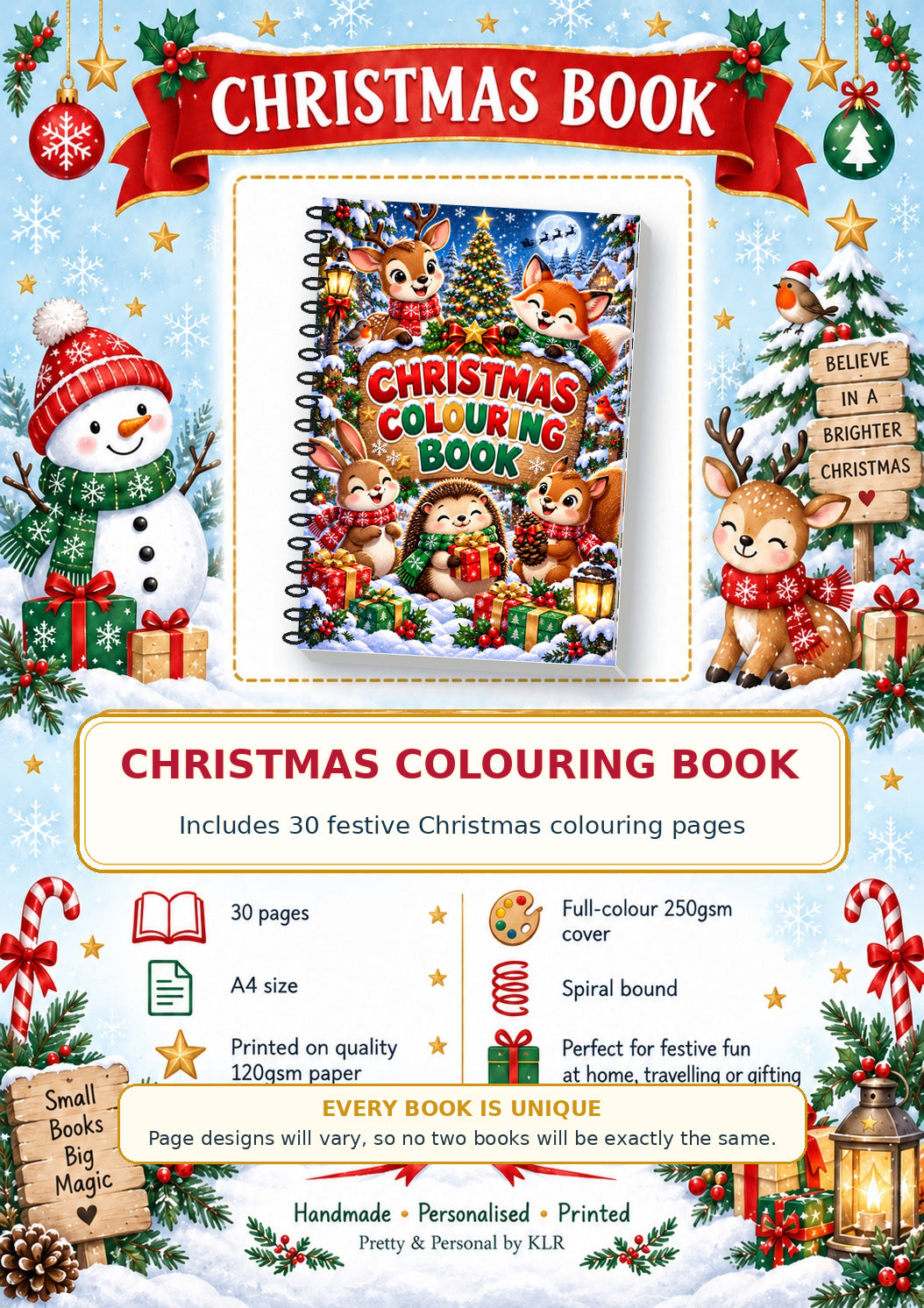 Magical Woodland Animals Colouring Book cover option