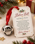Personalised Believe Bell with Christmas Eve gift tag