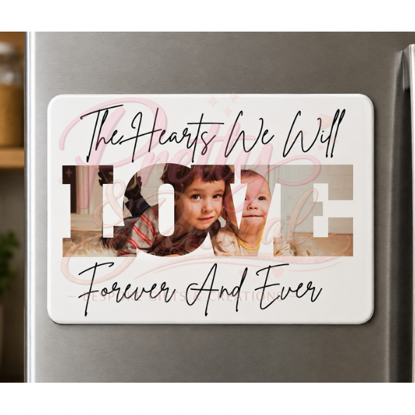 Personalised love photo ceramic fridge magnet