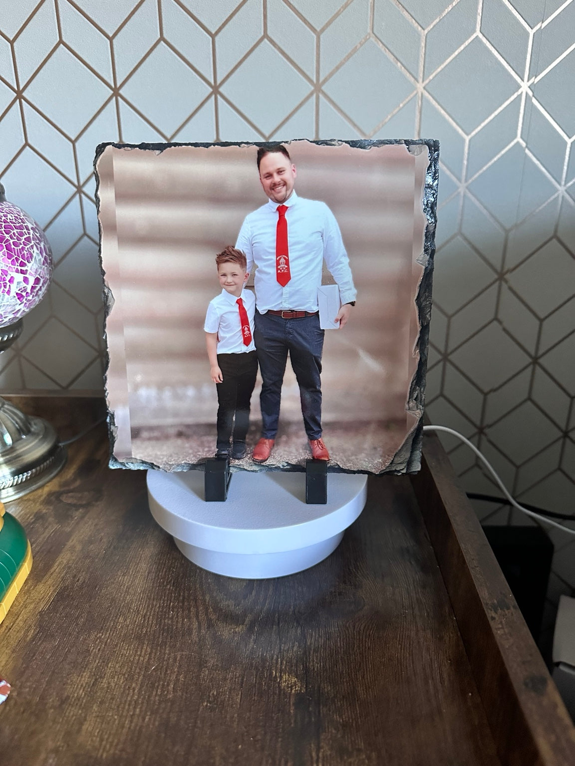 Personalised photo slate family gift