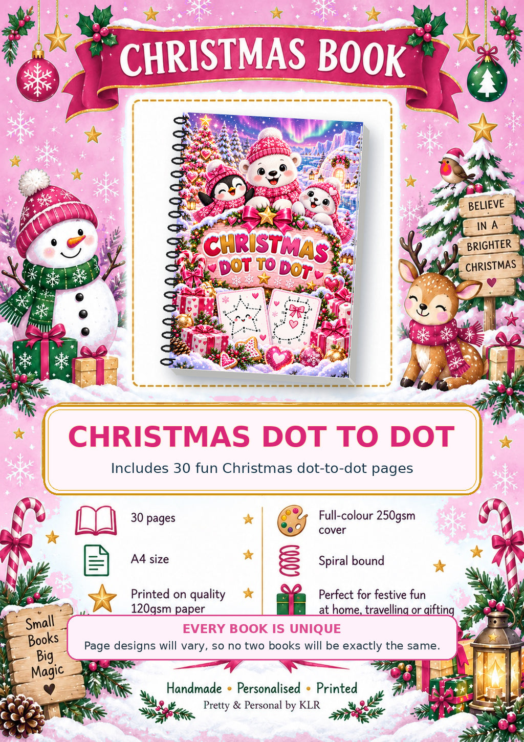Pink Polar Pals Dot-to-Dot Book cover option